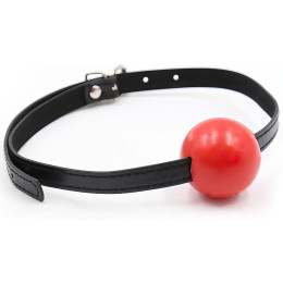 Красный кляп-шар из силикона