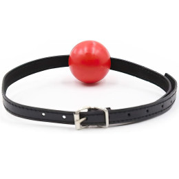 Красный кляп-шар из силикона