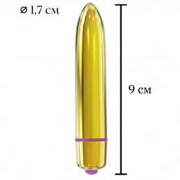 Золотистая вибропуля X-Basic Bullet Long Lovetoy
