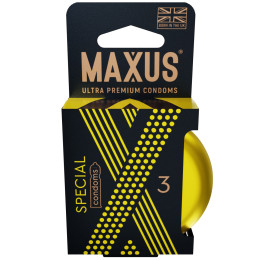 Презервативы Maxus Special точечно-ребристые в металлическом кейсе 3 шт
