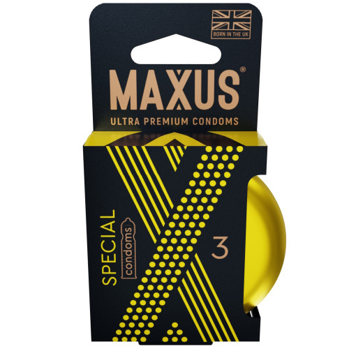 Презервативы Maxus Special точечно-ребристые в металлическом кейсе 3 шт