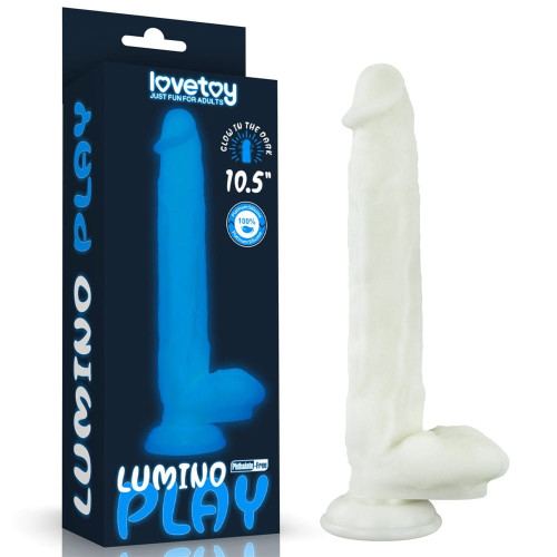Светящийся в темноте фаллос на присоске Lumino Play Dildo 27 см
