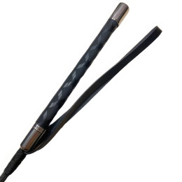 Черный стек с черной петлей и наконечником в виде сердца 66 см