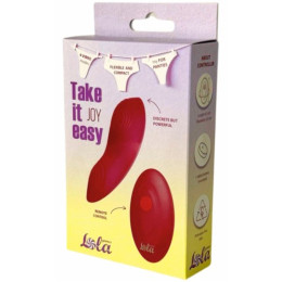 Перезаряжаемый вибростимулятор в трусики Take It Easy Joy с пультом ДУ