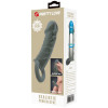 Насадка на пенис со стимулирующим рельефом Realistic Penis Sleeve + 3 см серая