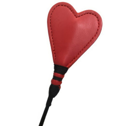 Черный стек с красной петлей и наконечником в виде сердца 67 см