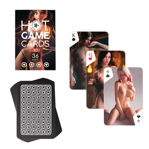 Эротические игральные карты Hot Game Cards 3D 36 карт