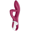 Вибратор для точки G с загнутым клиторальным стимулятором Satisfyer Embrace Me малиновый
