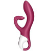 Вибратор для точки G с загнутым клиторальным стимулятором Satisfyer Embrace Me малиновый