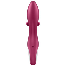 Вибратор для точки G с загнутым клиторальным стимулятором Satisfyer Embrace Me малиновый
