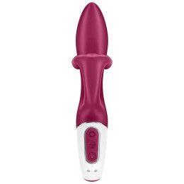 Вибратор для точки G с загнутым клиторальным стимулятором Satisfyer Embrace Me малиновый