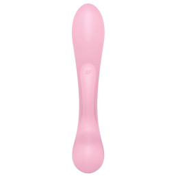 Двусторонний вибратор с клиторальным стимулятором Satisfyer Triple Oh Pink