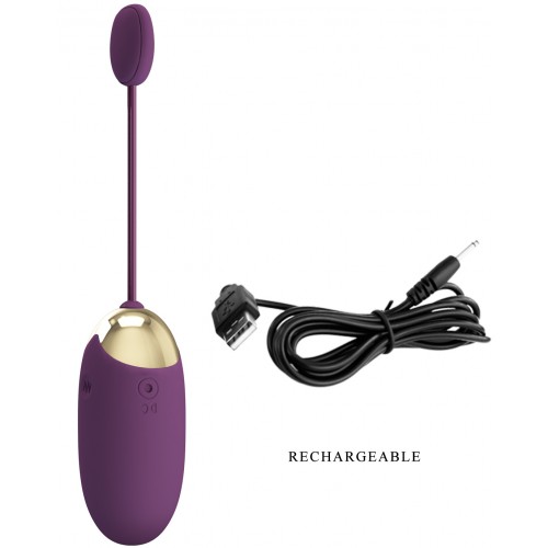 Вибро-яйцо с управлением через смартфон пурпурное