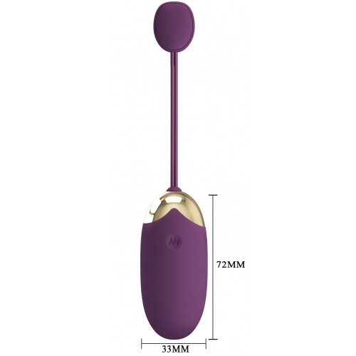 Вибро-яйцо с управлением через смартфон пурпурное