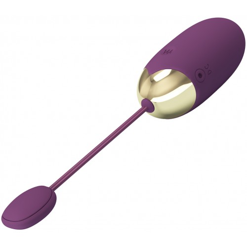 Вибро-яйцо с управлением через смартфон пурпурное