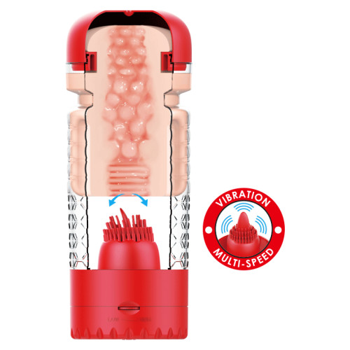 Реалистичный мастурбатор в колбе с вибрацией Pretty Love Emily