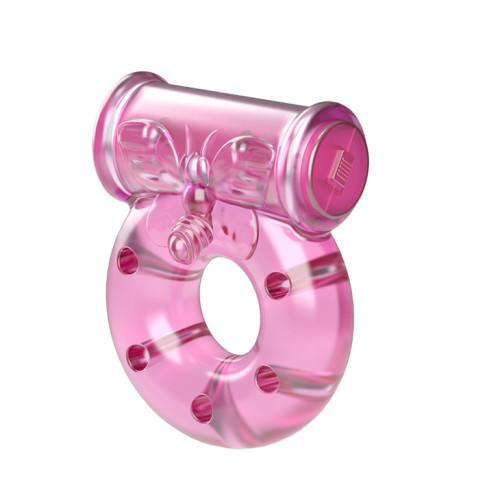 Эрекционное вибро-кольцо с презервативом Vibrator &amp; Condom
