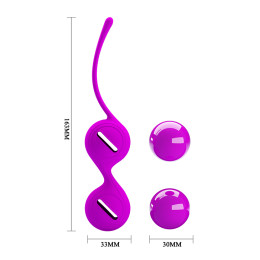 Вагинальные шарики со смещённым центром тяжести Pretty Love Kegel Tighten Up I пурпурные