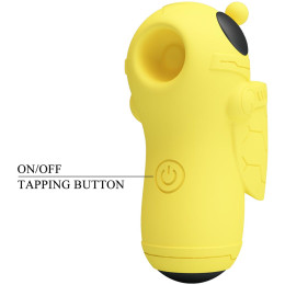 Вакуумный мини-стимулятор на палец Baile - Pretty Love - Magic Bee, перезаряжаемый, желтый