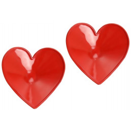 Красные металлические пэстисы сердечки
