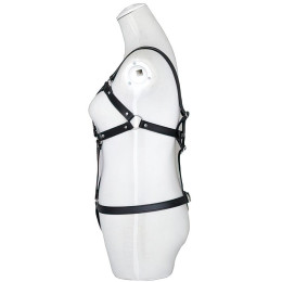 Эротическая черная сбруя на ремешках