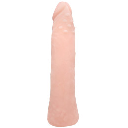 Реалистичный фаллоимитатор из киберкожи с хребтом и пупырышками на головке 19 см