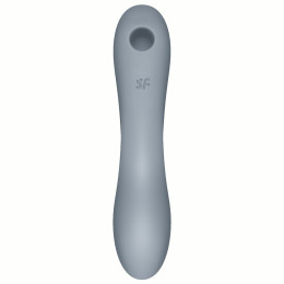 Вакуумный вибростимулятор для клитора и точки G Satisfyer Curvy Trinity 3 серый
