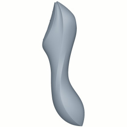 Вакуумный вибростимулятор для клитора и точки G Satisfyer Curvy Trinity 3 серый