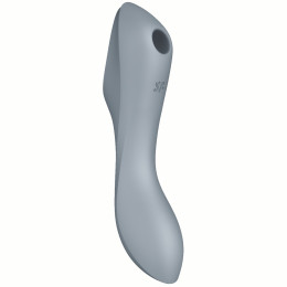Вакуумный вибростимулятор для клитора и точки G Satisfyer Curvy Trinity 3 серый