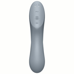 Вакуумный вибростимулятор для клитора и точки G Satisfyer Curvy Trinity 3 серый