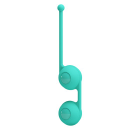 Вагинальные шарики со смещённым центром тяжести Pretty Love Kegel Tighten Up III мятного цвета