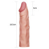 Удлиняющая насадка на пенис телесная X-Tender Penis Sleeve + 5 см