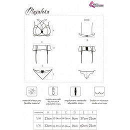 Сексуальный кружевной комплект с поясом для чулок Majalesa S/M
