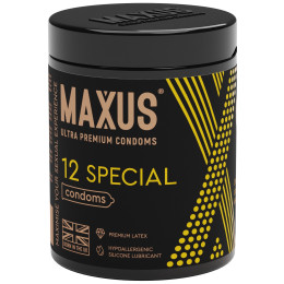 Презервативы Maxus Special точечно-ребристые в пластиковом кейсе 12 шт
