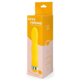 Эргономичный вибратор Sexy Friend 17,5 см желтый