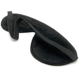 Чёрная маска для глаз на резинке