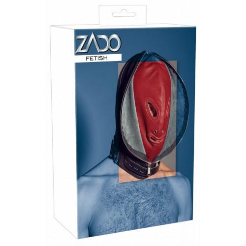 Двойная БДСМ маска из натуральной кожи Zado Fetish