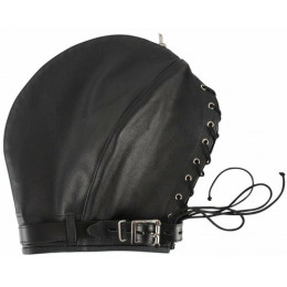 Двойная БДСМ маска из натуральной кожи Zado Fetish