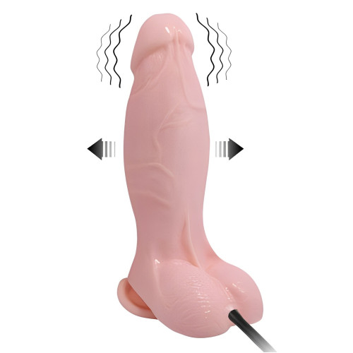 Вибратор на присоске расширяющийся 19 см