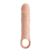 Удлиняющая насадка с рельефом и вибрацией Penis Sleeve Brad + 5 см