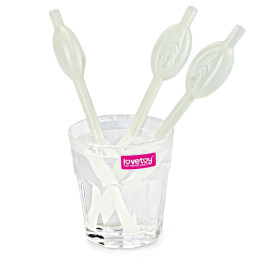 Трубочки светящиеся в темноте Glow in the Dark Pussy Straws 9 шт