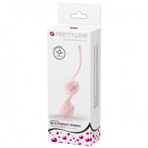 Вагинальные шарики со смещённым центром тяжести Pretty Love Kegel Tighten Up I нежно-розовые