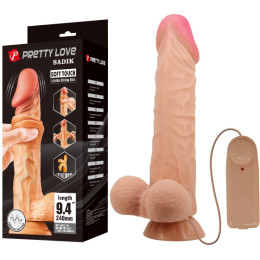 Вибратор с эффектом скользящей кожи  Pretty Love 24 см