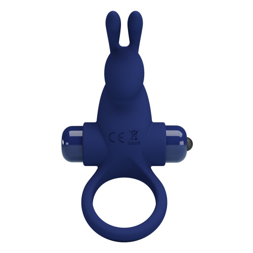 Эрекционное виброкольцо Vibrant Penis Ring I с клиторальным стимулятором синее