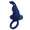 Эрекционное виброкольцо Vibrant Penis Ring I с клиторальным стимулятором синее