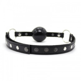 Силиконовый кляп-шар с заклепками и шипами