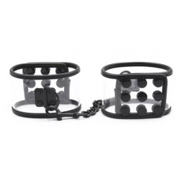 Наручники прозрачные на заклепках