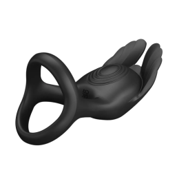 Эрекционное кольцо на пенис Pretty Love Vibration Penis Ring SILAS, черное