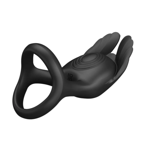 Эрекционное кольцо на пенис Pretty Love Vibration Penis Ring SILAS, черное