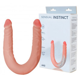 Двусторонний фаллоимитатор с хребтом Sensual Instinct 44 см